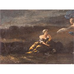 Italian School (18th century): Europa and the Bull, oil on unlined canvas unsigned 13cm x 17.5cm