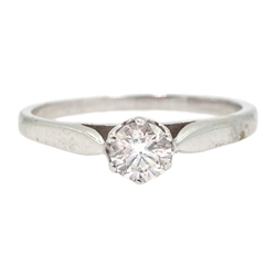 18ct white gold single stone diamond ring, hallmarked, diamond approx 0.25 carat