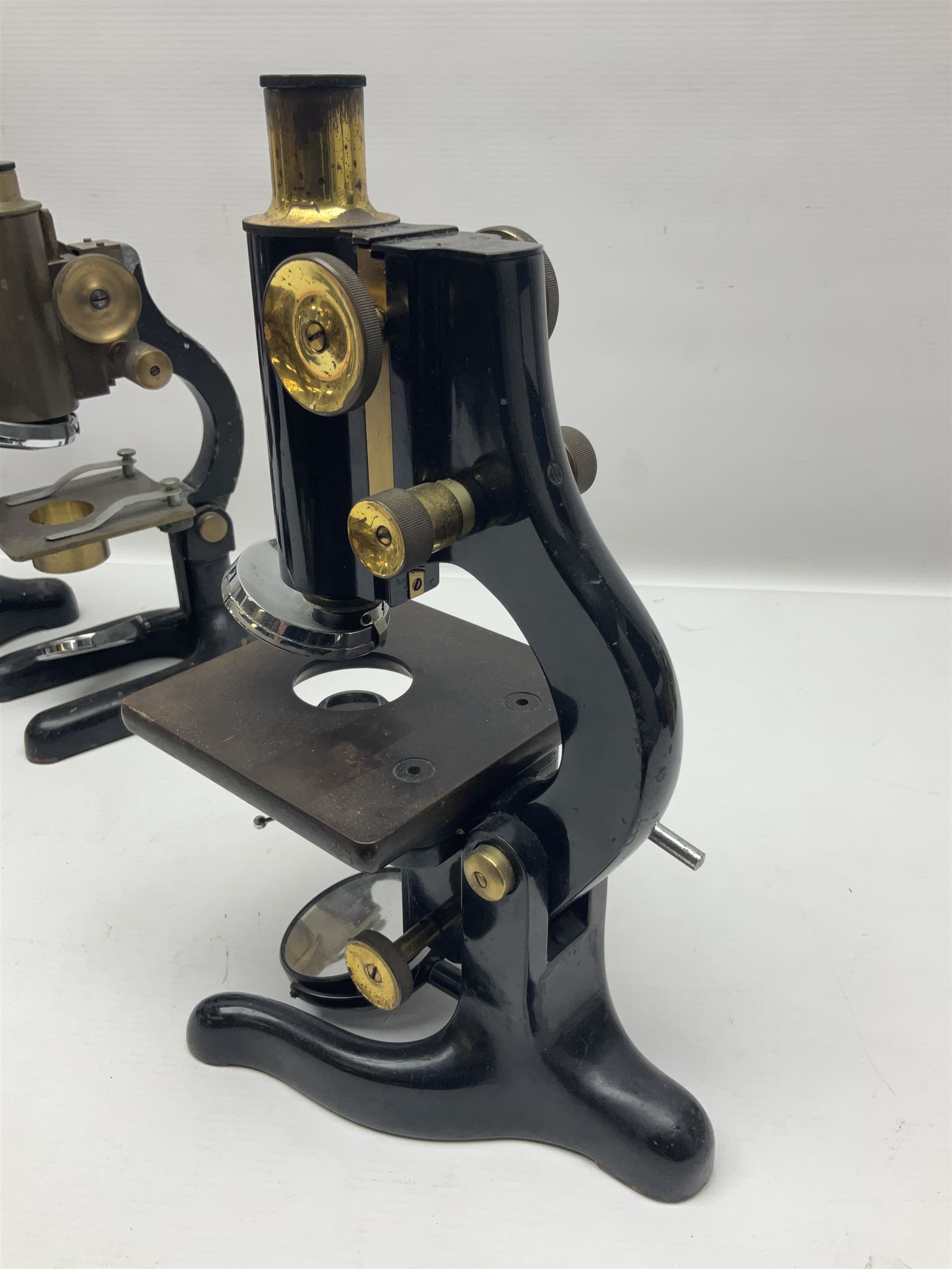 Four microscope, comprising W.J George Ltd, Watson Service 716606, Meopta no 230087 and one other  