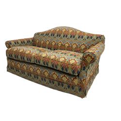 Two seat traditional shape sofa, upholstered in Liberty's 'Lanthe' fabric