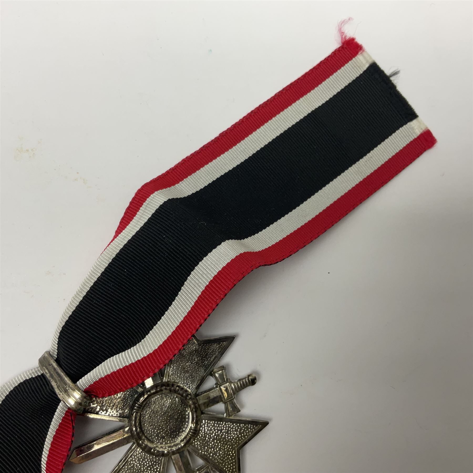 Four German awards c1957 - Knights Cross of the War Merit Cross, War Merit Cross 1st Class, Faithful Service Cross and Silver Wound badge (4)