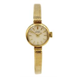 Girard-Perregaux 9ct gold ladies manual wind wristwatch, hallmarked, boxed