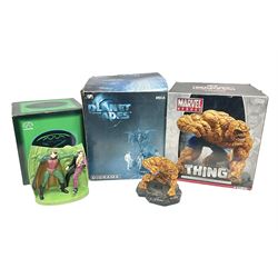 Corgi - limited edition Marvel Heroes 1:12 scale 'The Thing' hand painted metal statue; NECA Planet of the Apes Diorama; and Applause limited edition 'Robin vs Two Face on Claw Island' group; all boxed (3)