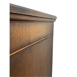 Early 20th century French walnut sideboard, fitted with six drawers and two cupboards