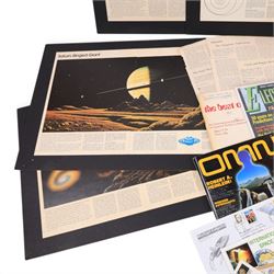 Collection of posters, prints and other ephemera belonging to author Arthur C Clarke, including three David Hardy prints, a collection of stamps, mostly related to space or Arthur C Clarke's work, magazines, conference programme, Pierre Mion poster and two Pamela Lee posters, etc

Notes: This item is from the private collection of Arthur C. Clarke's brother.