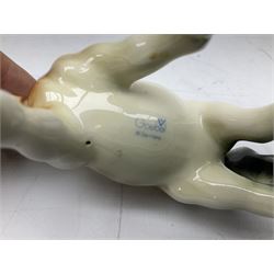 Seven Beswick figures of horses, including Connemara pony in grey no.1641, Arab in bay no.1265, large foal in grey no.947 etc, together with a Goebel figure of a horse (8)