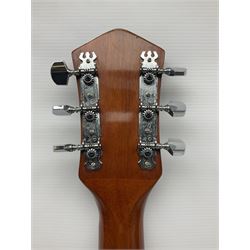 Harmony Model H6360 acoustic guitar in mahogany with spruce top, L103cm overall; and 1970s B&M (Barnes & Mullins) Concert Grande acoustic guitar, L101.5cm overall; each in hard carrying case (2)