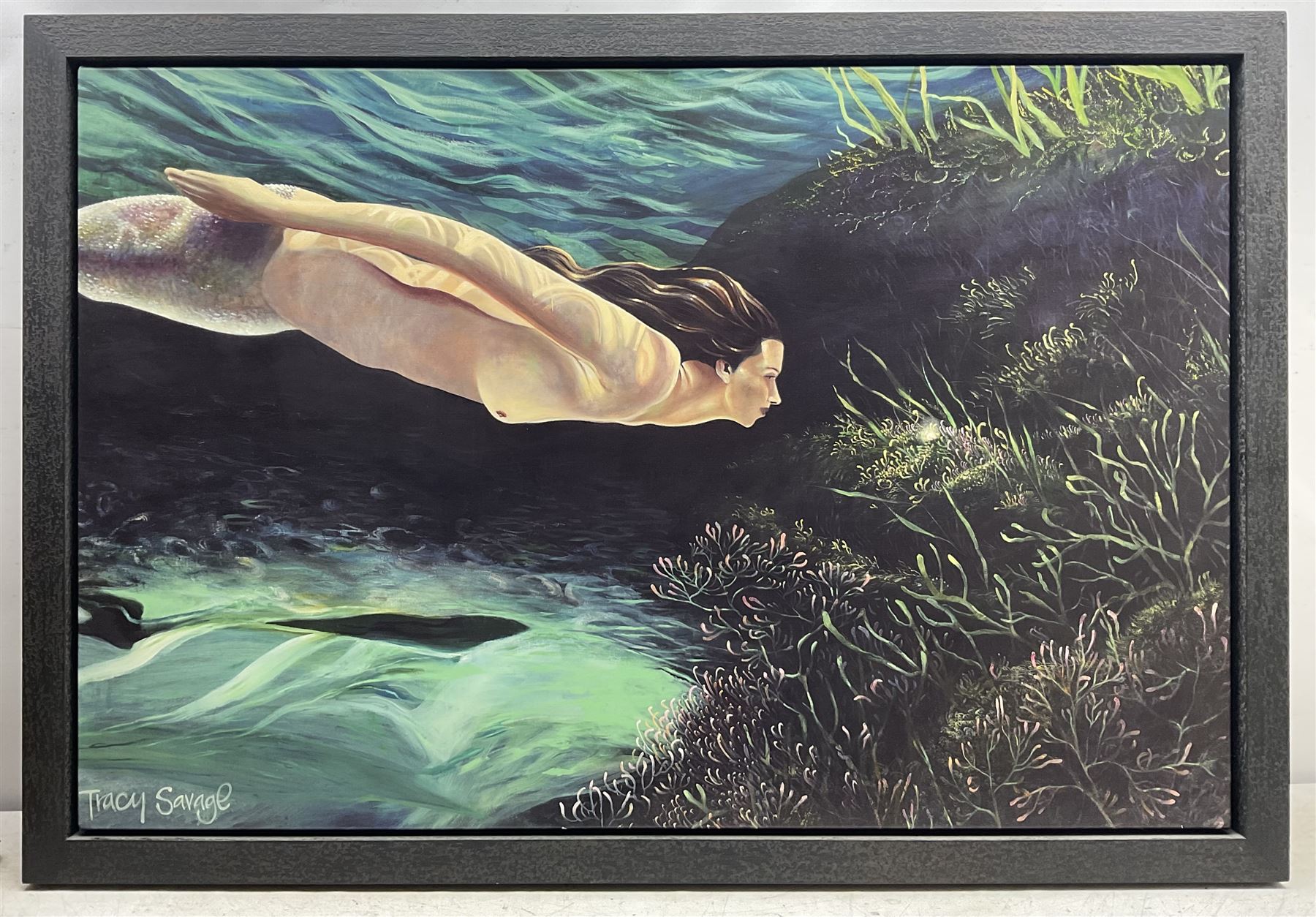 Tracy Savage (Scarborough 1963-): 'The Mermaid', limited edition print titled and numbered 22/295 verso 75cm x 113cm 