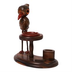 Henry Howell & Co., YZ bird novelty smokers stand, circa 1920-30's, with novelty nut bird ...
