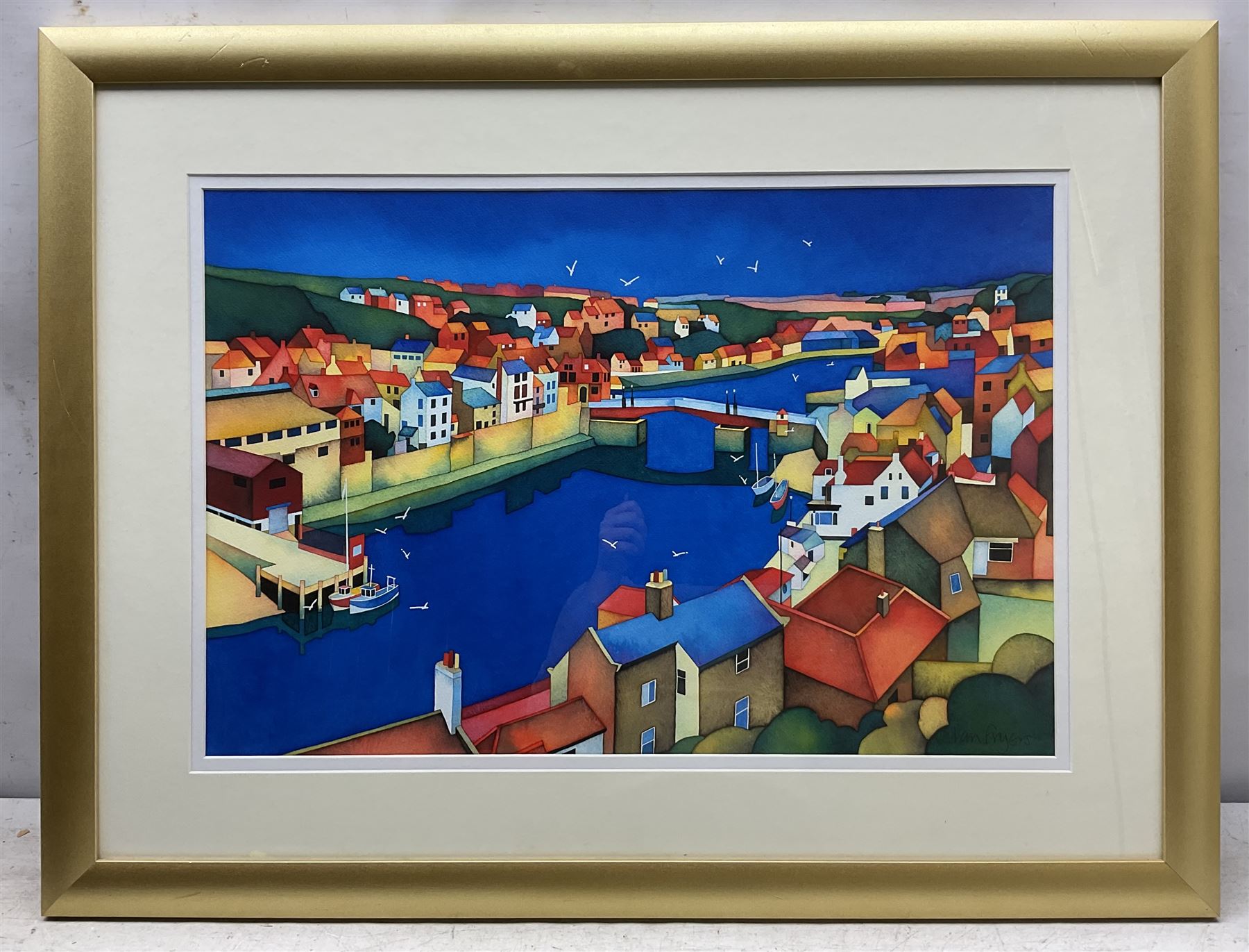 Ian Fryers (British 1946-): Whitby from Khyber Pass, watercolour signed 40cm x 60cm