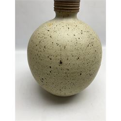 David Lloyd Jones (1928-1994): Stoneware vase of globular form with speckled glaze and impressed LJ seal mark, H29cm