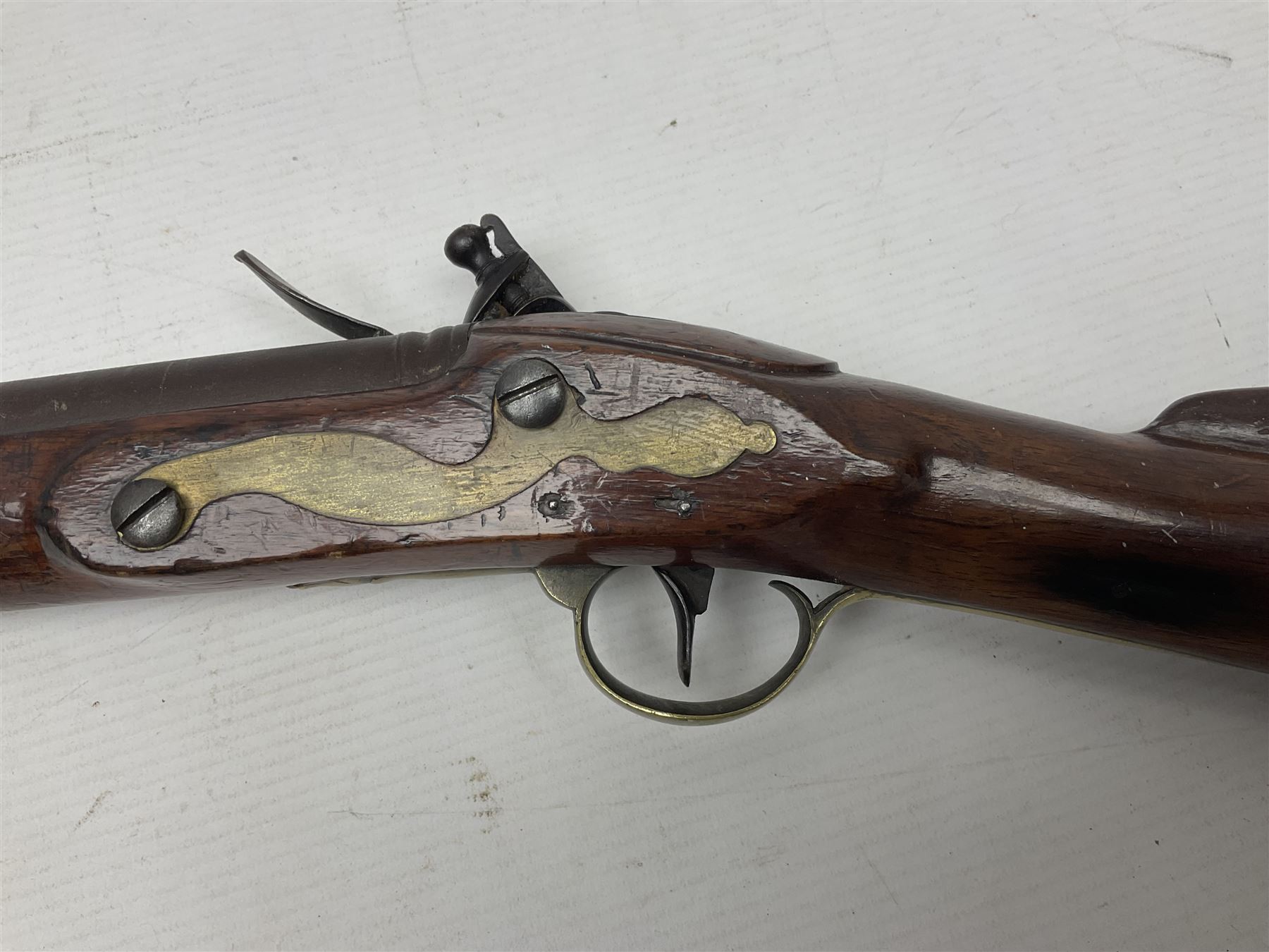 18th century flintlock coaching carbine, approximately 24-bore, maker Grice dated 1759, the 56cm(22