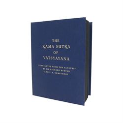 Folio Society: Vatsyayana, The Kama Sutra, translated from the sanscrit by Sir Richard Burton & F. F. Arbuthnot, London: Folio Society, 2018, folio, original cloth-backed case, original cloth binding with further volume of essays, illustrations by Victo Ngai, tipped in colour illustrations, with loose signed print in original wrapping, limited edition 17/750