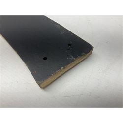 Cast iron Flying Scotsman arched railway type sign, L70cm