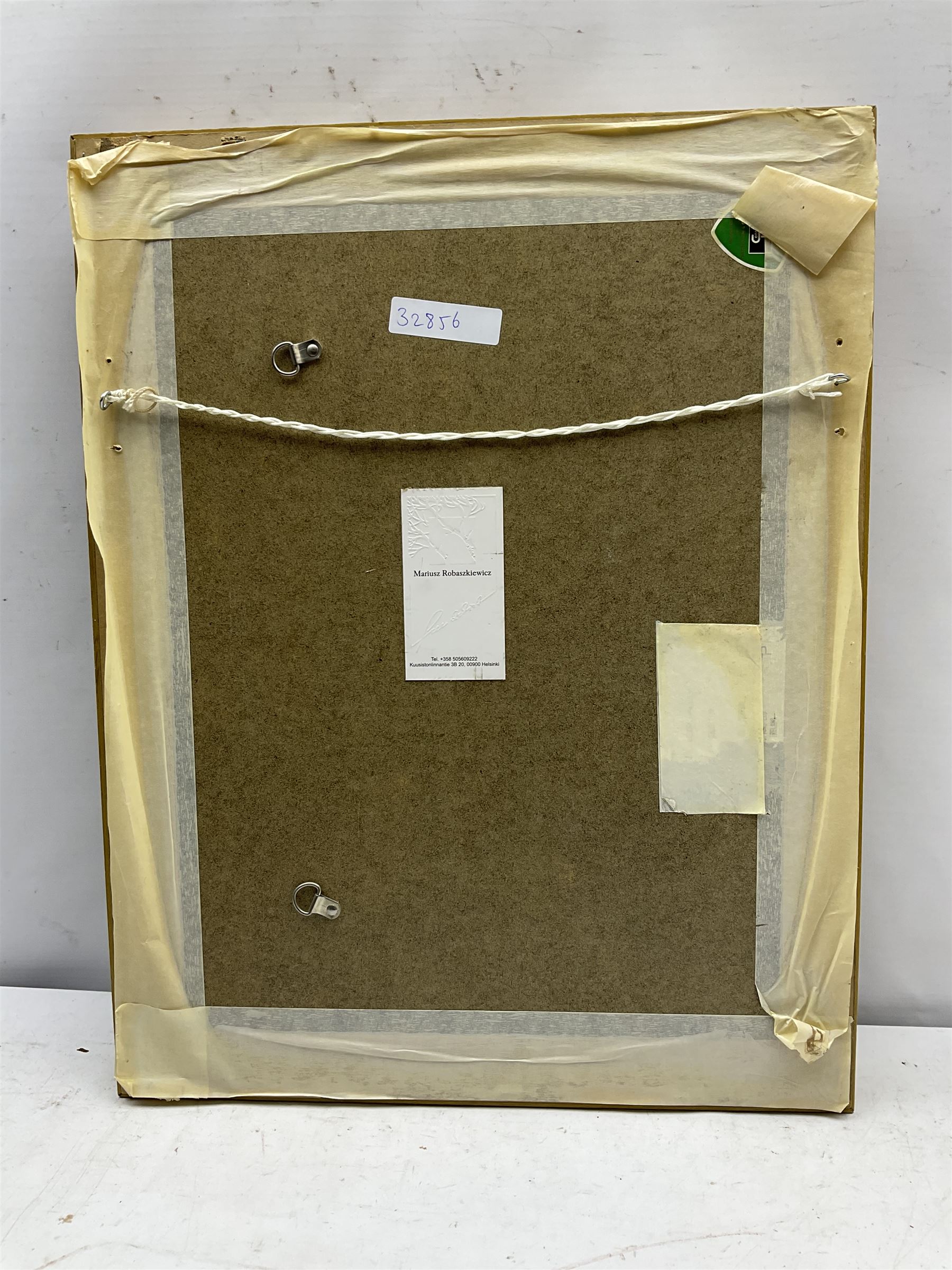 Mariusz Robaszkiewicz (Finnish contemporary): Ship in Helsinki Harbour, watercolour signed 29cm x 20cm