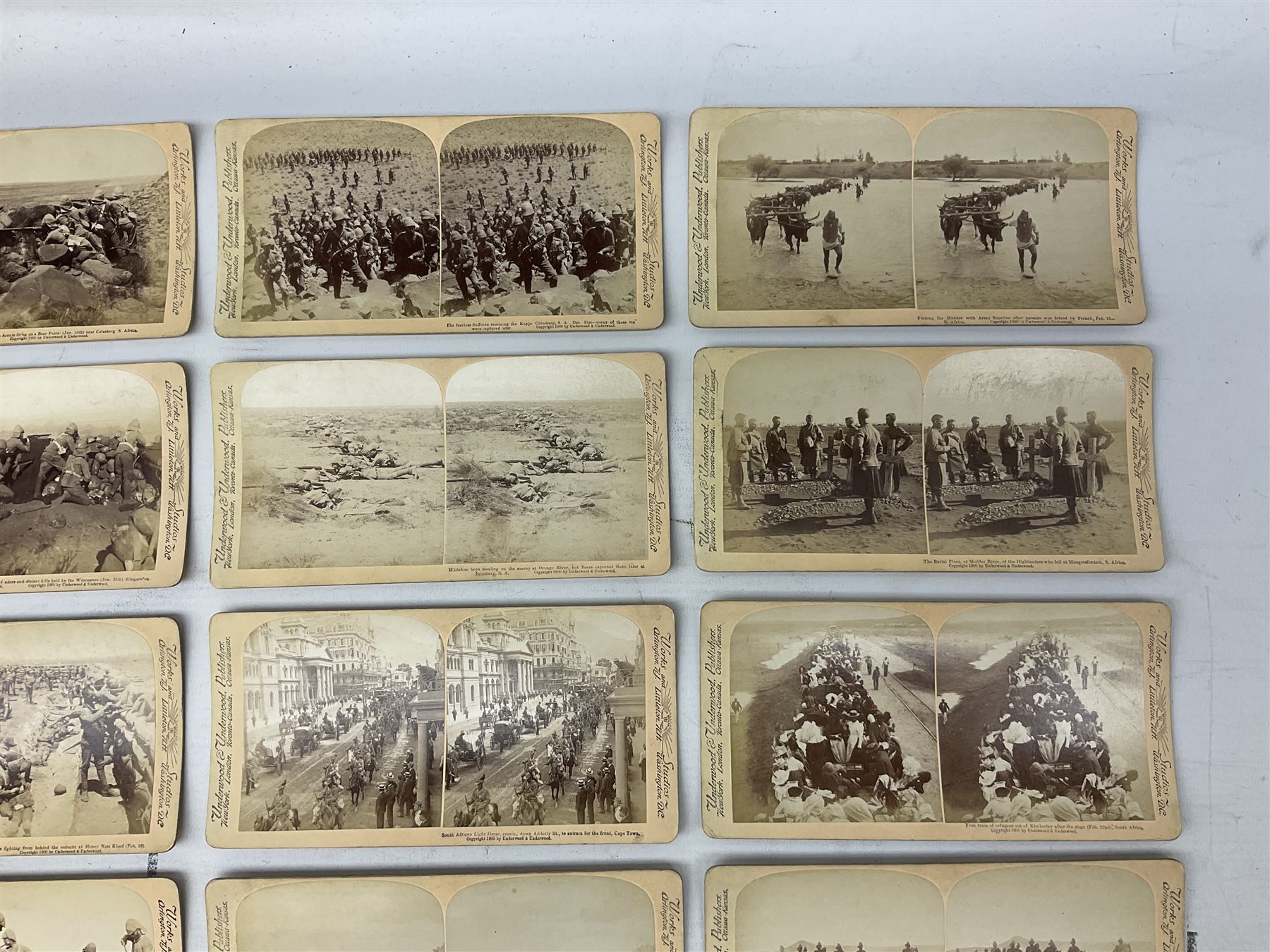 Approx. 20 stereoview cards of Boer War interest by Underwood & Underwood
