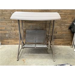 Metal framed garden swing chair