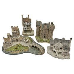 Four Lilliput Lane models from the Scottish Collection, to include Eilean Donan Castle, Claypotts Castle, John Knox House and Stockwell Tenement, all boxed 