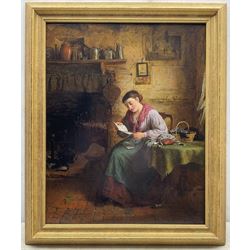 George Smith (British 1829-1901): 'The Love Letter', oil on panel signed and dated 1874, 52cm x 41cm 
Provenance: private collection, with Shapiro Auctions New York 26th September 2015 Lot 517