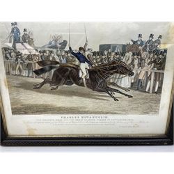 John Wright after George Morland (British 1763–1804): Fox Hunting, set four lithographs with hand colouring together with two further equestrian prints max 36cm x 45cm (6)