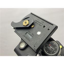 Collection of cameras and lenses, to include Pentax Program A camera body, serial no 123759, with 'Pentax-A zoom 1:3.5-4.5 28-80mm' len, Praktica EE2 camera body with 'Pentacon electric 1.8/50' lens etc, together with a Manfrotto tripod 