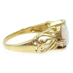  9ct gold opal dress ring, hallmarked  