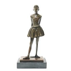 After Edgar Degas, (1834-1917), La Petite Danseuse de Quatorze Ans, small bronze figure mo...