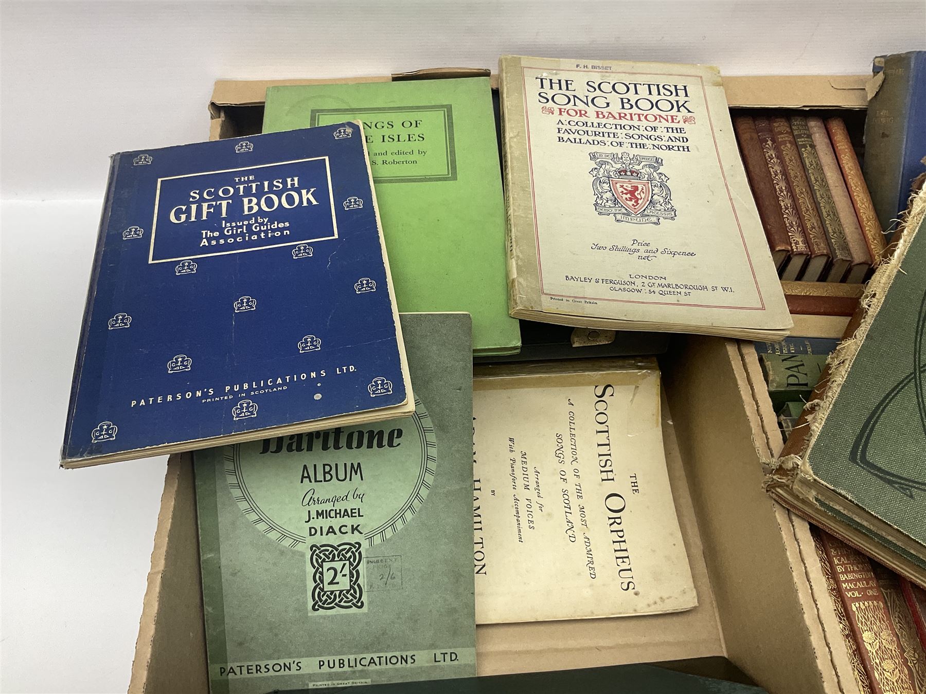 Large collection books, to include The Grapes of Wrath, John Steinbeck, Nine volumes Thomas Hardy, Pan, Knut Hamwsum etc, in five boxes   