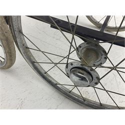 Marmet coach built 1964 pram, with detachable body, brown coachwork and hood, L118cm, H113cm