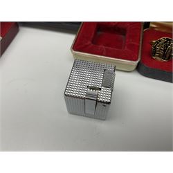 Silver jewellery including St Johns Ambulance medal, tiger's eye necklace, identity bracelet, etc, together with Festival of Britain powder compact, Ippag dice lighter, Win International lighter, Victorian and later costume jewellery and wristwatches