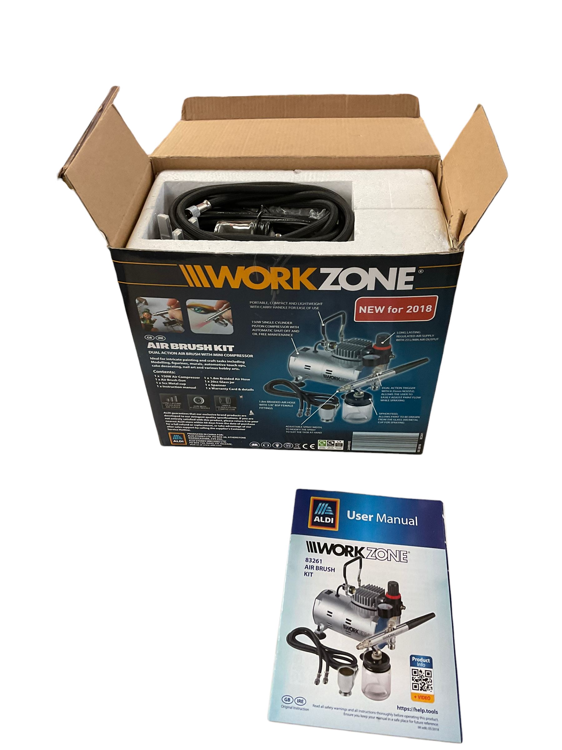 Workzone air compressor with attachments 