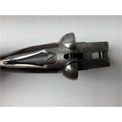 W.W. Greener 12-bore side-by-side double barrel non-ejector shotgun, with 76cm barrels, side safety, engraved lock, figured walnut stock with chequered grip and fore-end, no.33408, 120.5cm overall; in fitted canvas covered case with tools and accessories including .22 12-bore dog training device. SHOTGUN CERTIFICATE REQUIRED.