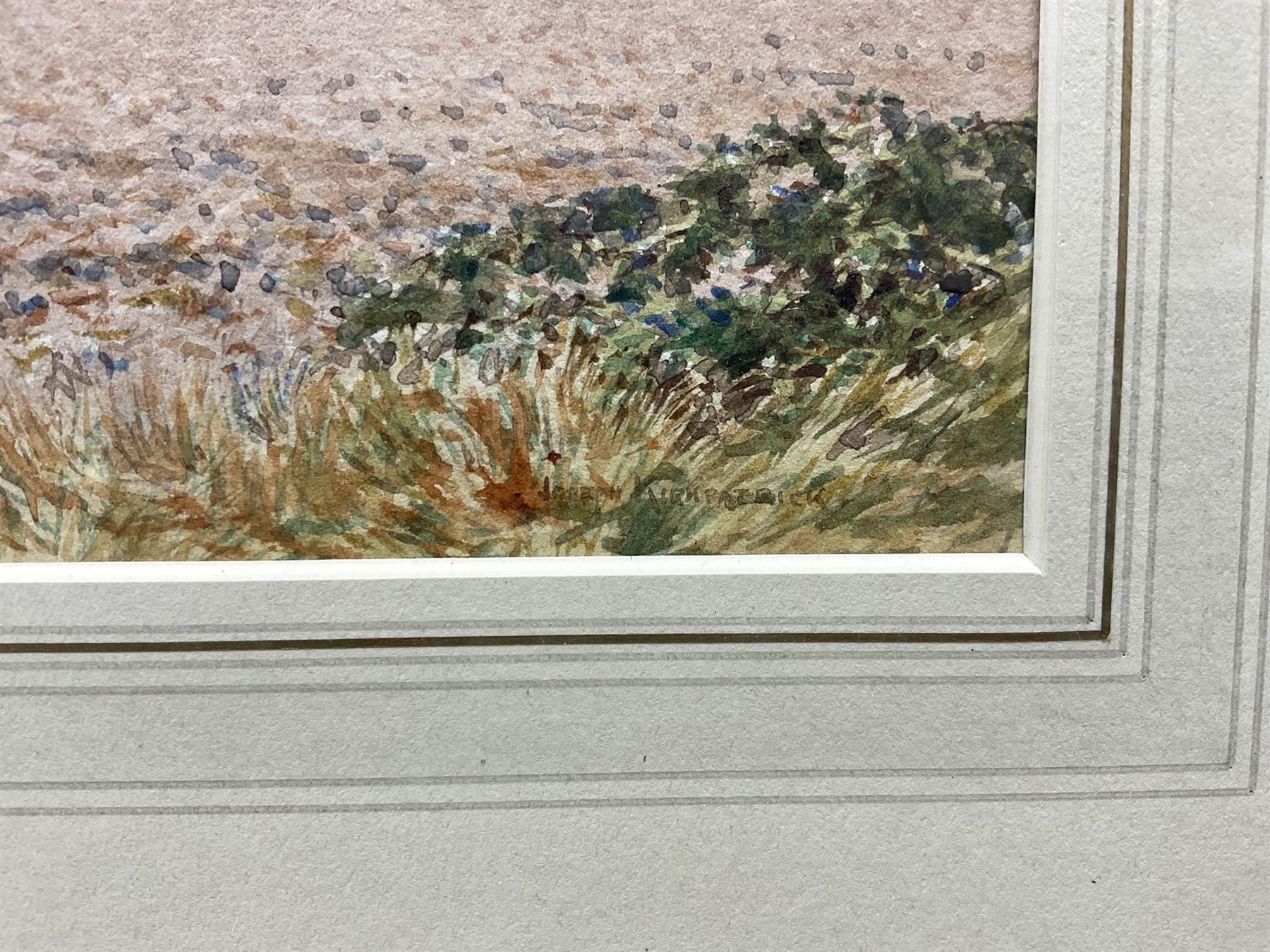 Joseph Kirkpatrick (British 1872-1930): 'Horses Harrowing the South Downs near Arundel Sussex', watercolour signed, titled verso 17.5cm x 25cm