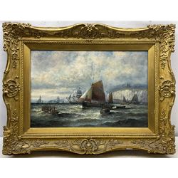 William Anslow Thornley (British fl.1858-1898): Shipping off Dover Castle, oil on canvas unsigned 40cm x 60cm 
Provenance: private collection, purchased David Duggleby Ltd 9th June 2014 Lot 194