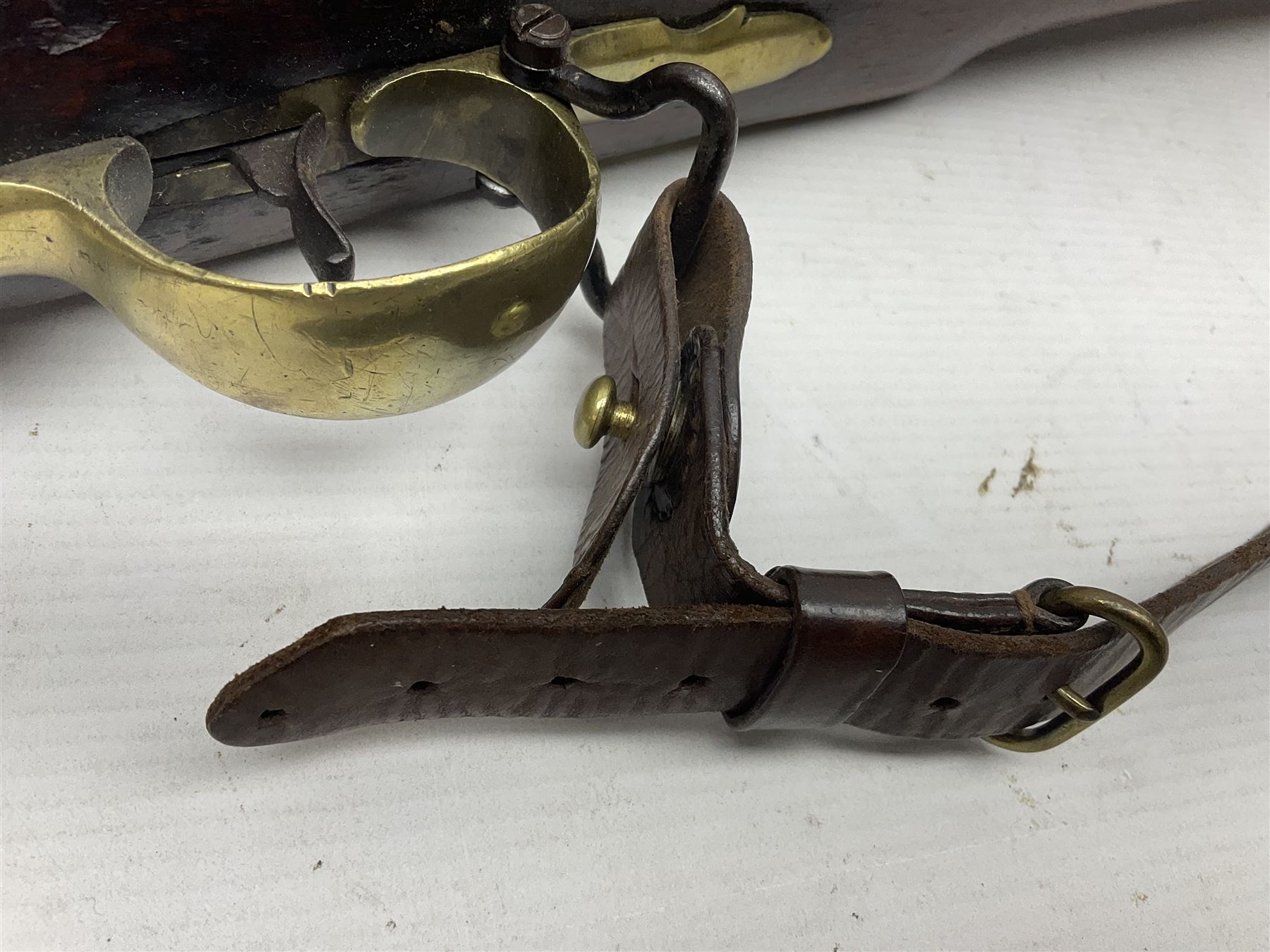 Early 19th century Brown Bess .75cal. flintlock musket, the 96.5cm(38