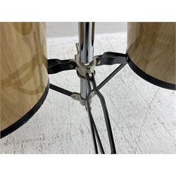 Pair of Stagg conga drums, top D24cm; with central stand
