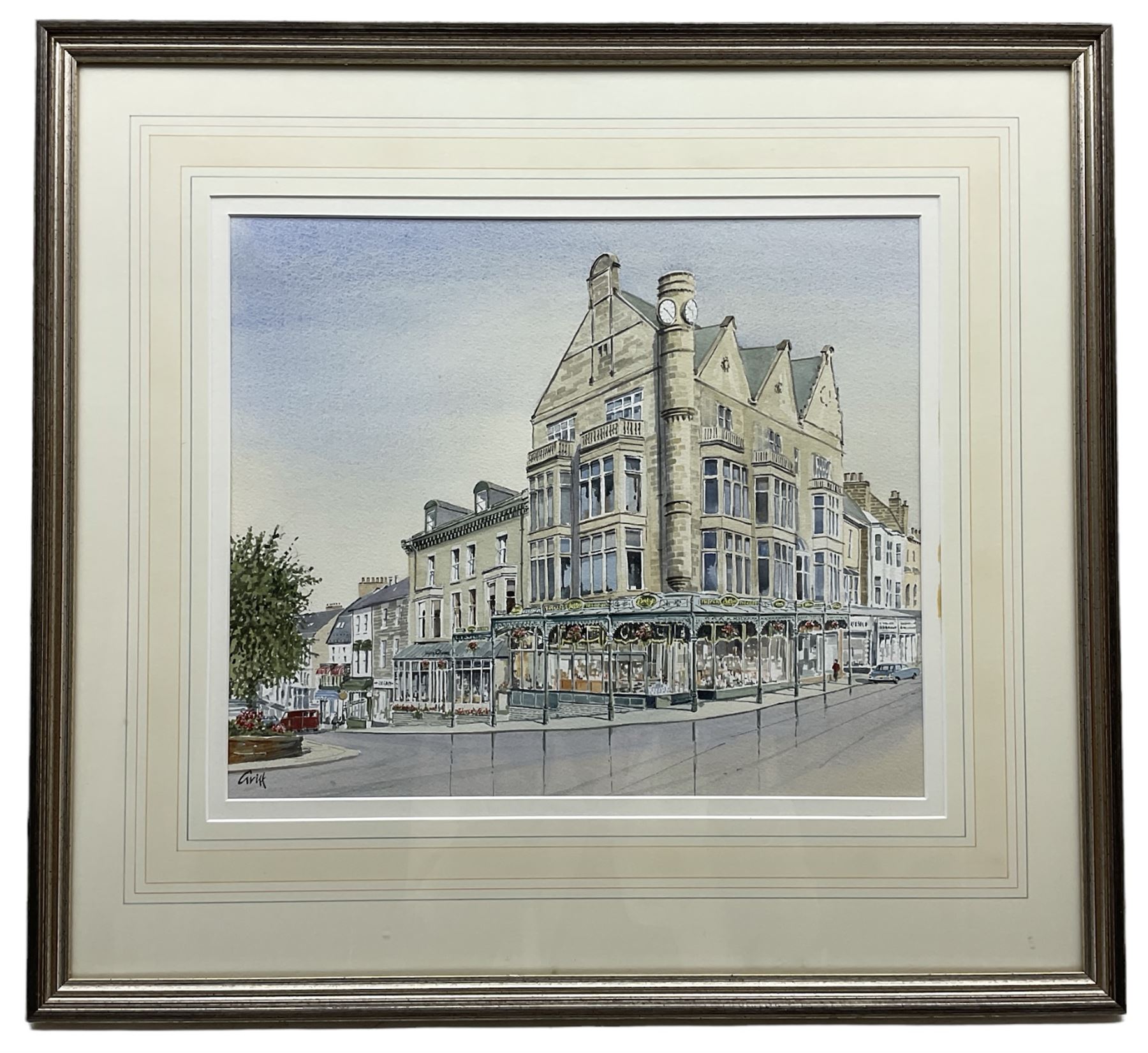 George 'Griff' Griffiths (British 1939-2017): Betty's Tea Room Harrogate, watercolour signed 32cm x 39cm