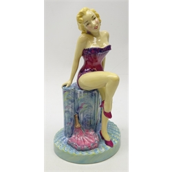  Kevin Francis figure of Marilyn Monroe from the Twentieth Century Icons Series in purple basque modelled by Andy Moss, ltd. ed. 176/2000 produced by Peggy David ceramics, in original box with certificate   