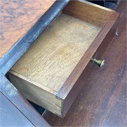 Small early 20th century figured walnut bureau