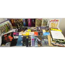  Sixty-four vinyl LP's, mainly 1960s including The Beatles, David Bowie etc   