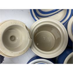 TG Green Cornish kitchen ware, to include coffee pot, pint milk jug, nine storage jars for various items, four dinner plates, etc (25)