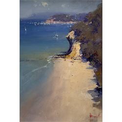 John Bredl (Australian Contemporary): 'Mornington Peninsular near Melbourne', oil on panel signed 32cm x 22cm