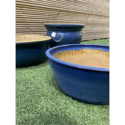 Small cast stone bird bath, figure, glazed and other garden pots - THIS LOT IS TO BE COLLECTED BY APPOINTMENT FROM DUGGLEBY STORAGE, GREAT HILL, EASTFIELD, SCARBOROUGH, YO11 3TX