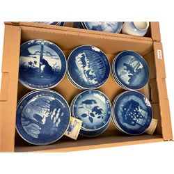 Large collection of Royal Copenhagen, mainly collectors plates, together with vases and cups 