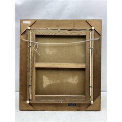 K Sato (Japanese 20th century): 'End of Day', oil on canvas signed and titled 52cm 44cm 
Provenance: purchased by Andrew D Sakellariou, Yokohama Xmas 1956, inscribed on stretcher