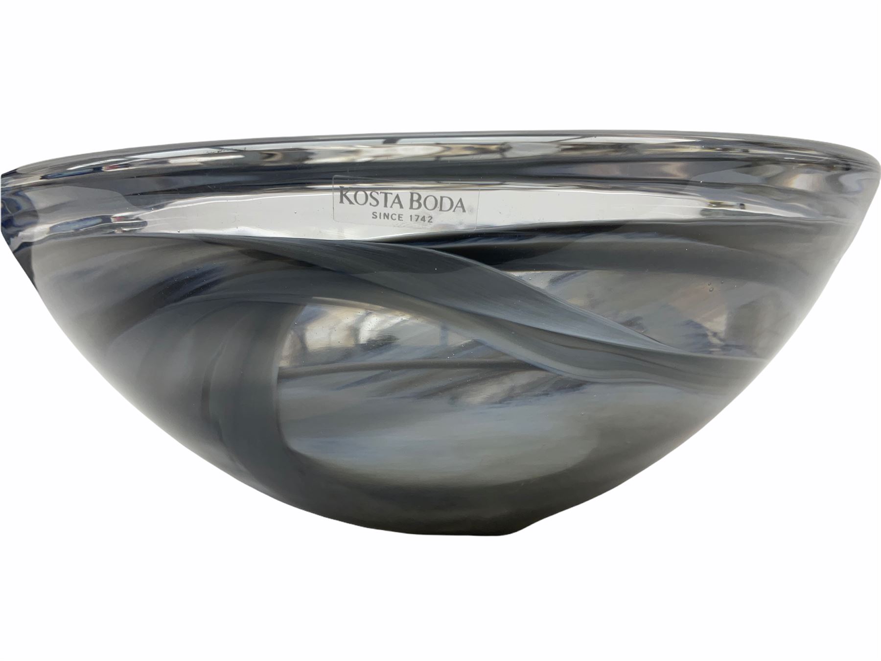 Kosta Boda glass bowl Atoll by Anna Ehrner, D22cm, with box 