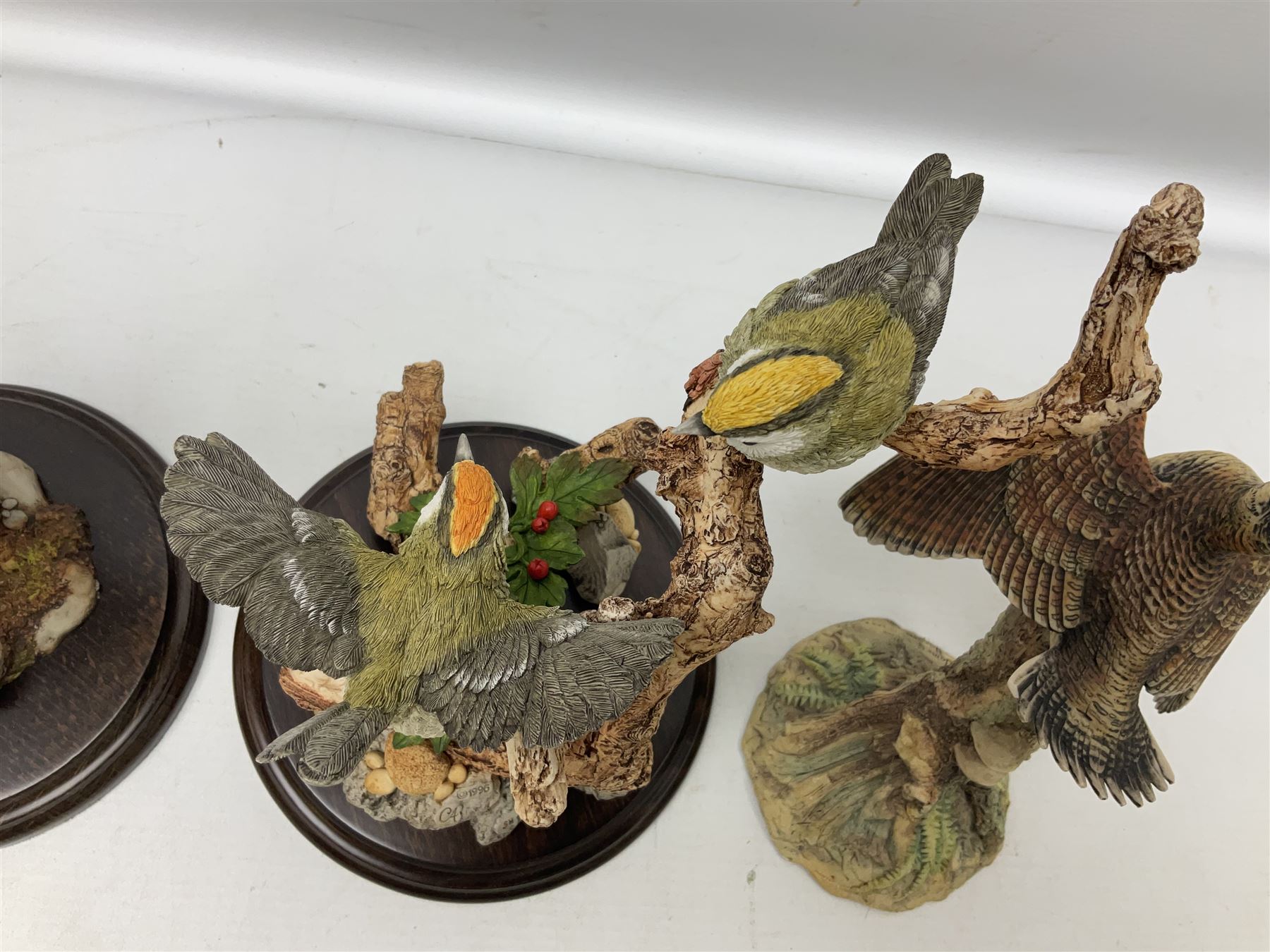 Quantity of Country Artists figures, comprising Woodland Visitors G800, Otter Family CA 552, Barn Owl CA 431, Wren CA 81, Mouse and Acorn CA784, Kingfisher - Broadway CA422, Early Days - Barn Owlets CA 720, together with two Border Fine Arts figures comprising Woodcock by James Harvey, 1985 and First Outing, Many with original boxes (9)