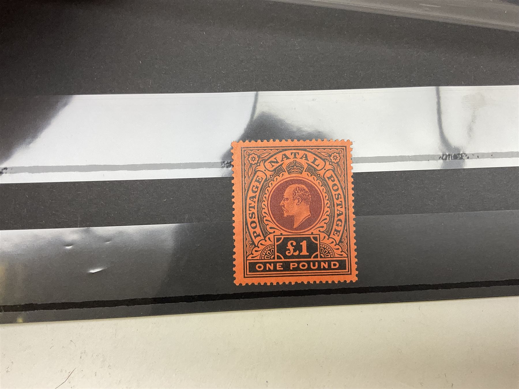 Transvaal King Edward VII 1903 five pounds with 'registered' cancel, Natal King Edward VII 1908/9 one pound, Basutoland King George V 1933 set of ten to ten shillings and other stamps with specimen overprints etc