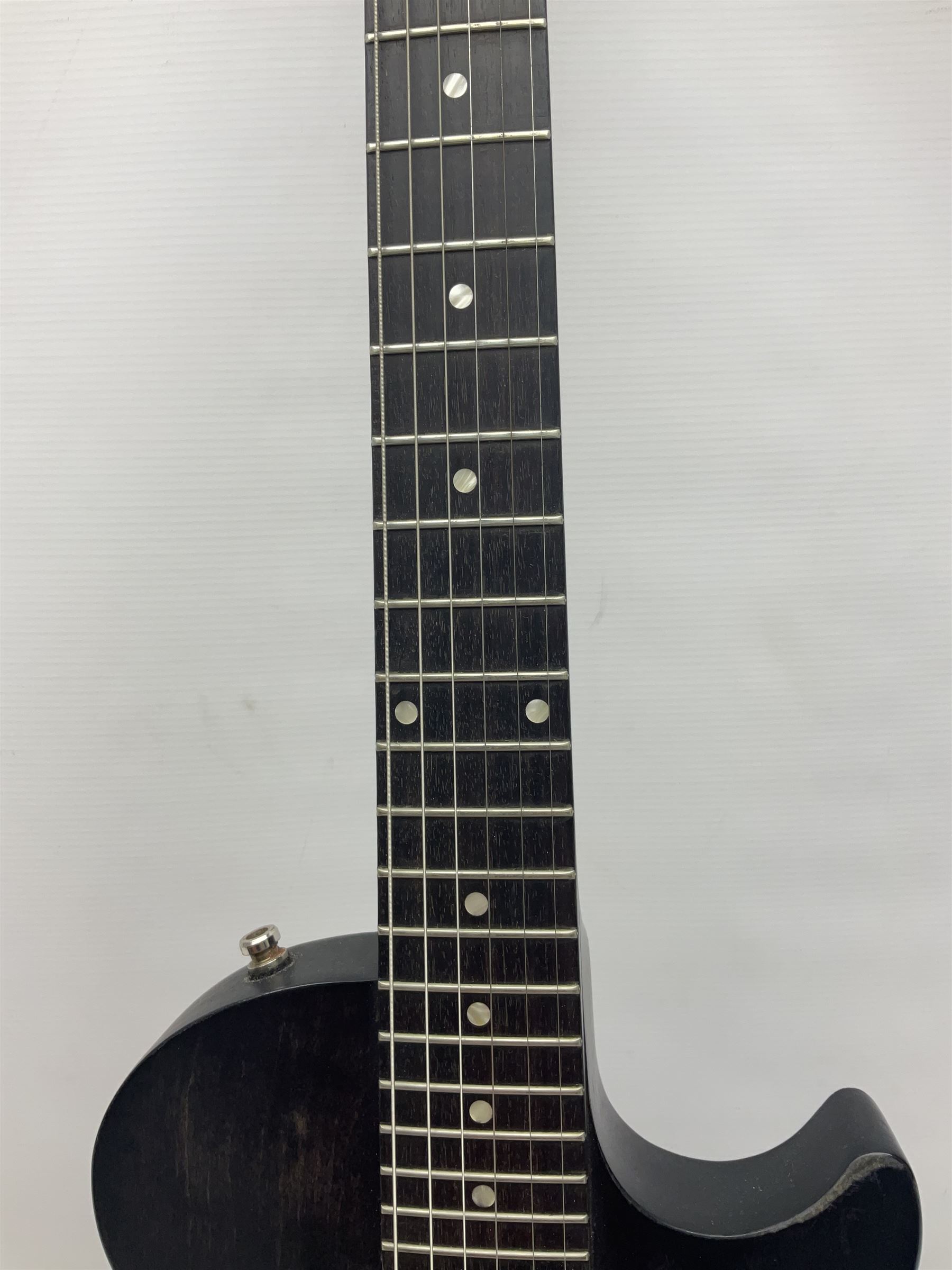 2015 American Les Paul CM (carved mahogany) electric guitar with ebonised finish, retro fitted with Seymour Duncan SH4 pick-up, serial no.150076417, L98cm overall; in Gibson soft carrying case.