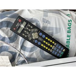 Stereo System - Denon AVR-3802 amplifier, Ral Q201E subwoofer, pair AE AEGISEVO THREE speakers, pair AE AEGISEVO ONE speakers on stands and AE AEGISEVO centre